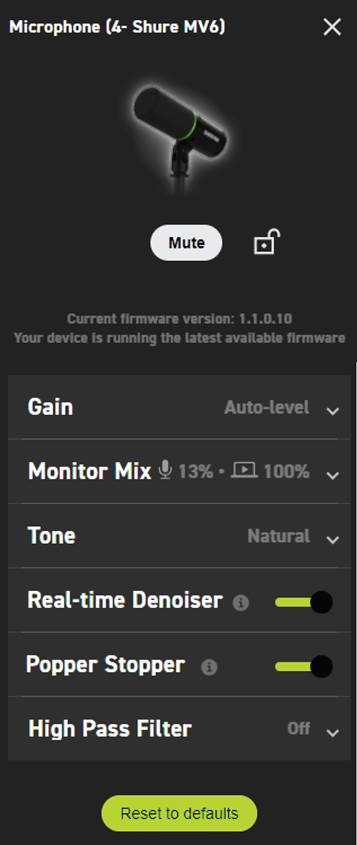 Cambio de la configuraci&oacute;n de su dispositivo utilizando MOTIV Mix