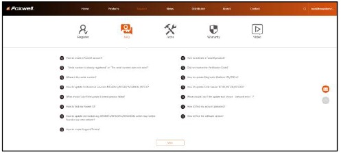 Crear un ID de Foxwell - Registrarse a trav&eacute;s del sitio web - Paso 1