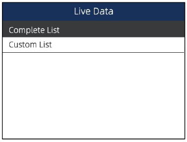 Operaciones de diagn&oacute;stico - Lista completa de datos - Paso 2