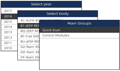 Identificaci&oacute;n del veh&iacute;culo - Selecci&oacute;n manual - Paso 3