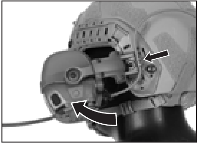 Fijaci&oacute;n de los auriculares al casco - Paso 4