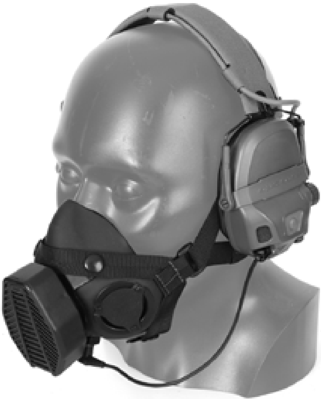 Conexi&oacute;n de una protecci&oacute;n respiratoria - Paso 2