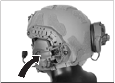 Colocaci&oacute;n del casco y del dispositivo - Paso 3