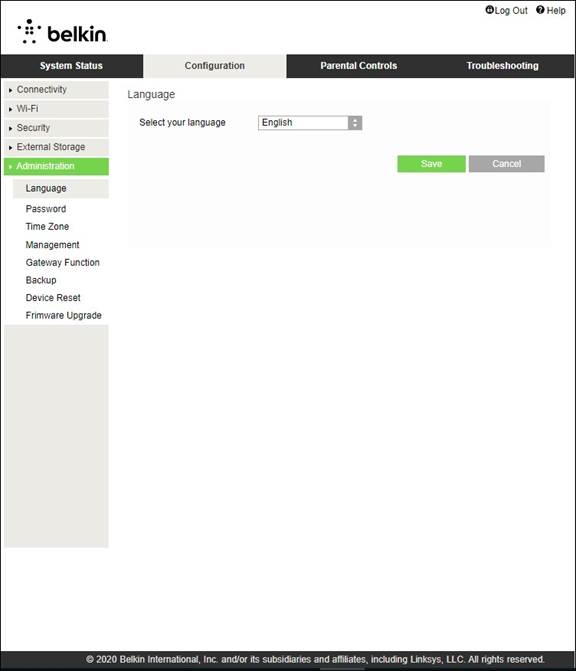 Configuraci&oacute;n b&aacute;sica del router - Idioma