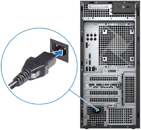 Configuraci&oacute;n - Paso 4 - Conecte el cable de alimentaci&oacute;n
