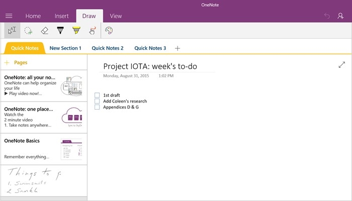Familiarizarse con OneNote