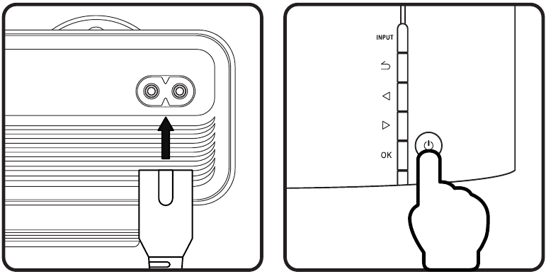 Funcionamiento del proyector - Paso 1