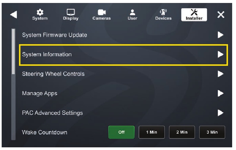 COMPROBACI&Oacute;N DE LA VERSI&Oacute;N DEL FIRMWARE - Paso 1