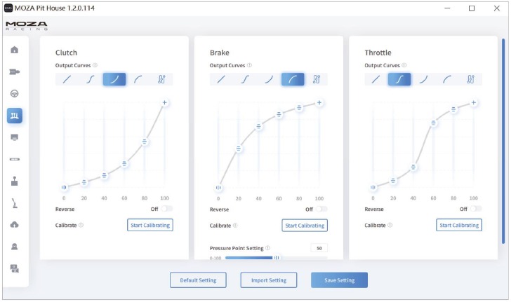 Introducci&oacute;n al software - Ajuste de la carrera del pedal