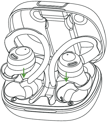 Carga: carga de los auriculares