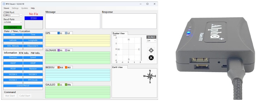 Configurar el modo Alpha: usar el visor RTK