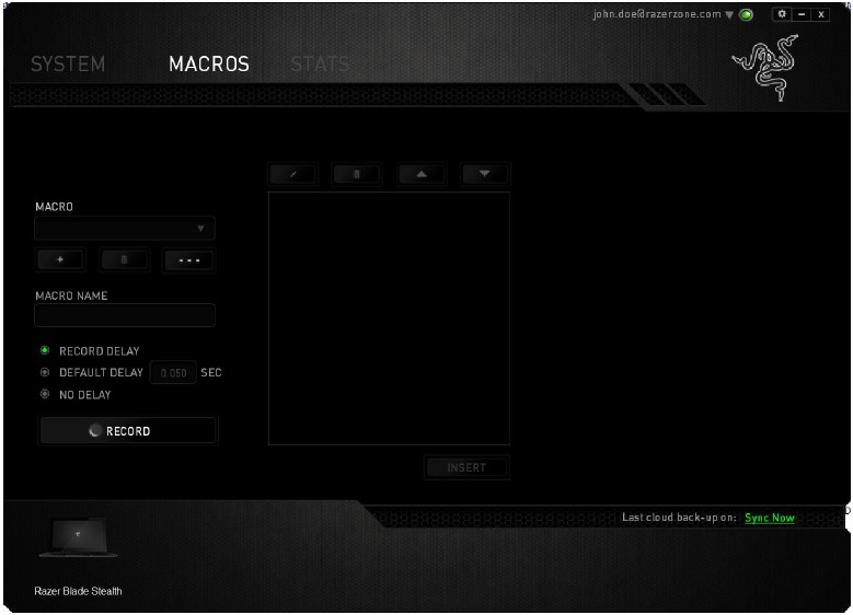 CONFIGURACI&Oacute;N DE SU DISPOSITIVO: pesta&ntilde;a Macros