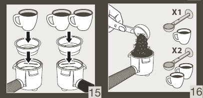 Preparaci&oacute;n de caf&eacute; expreso - Con caf&eacute; molido - Paso 1