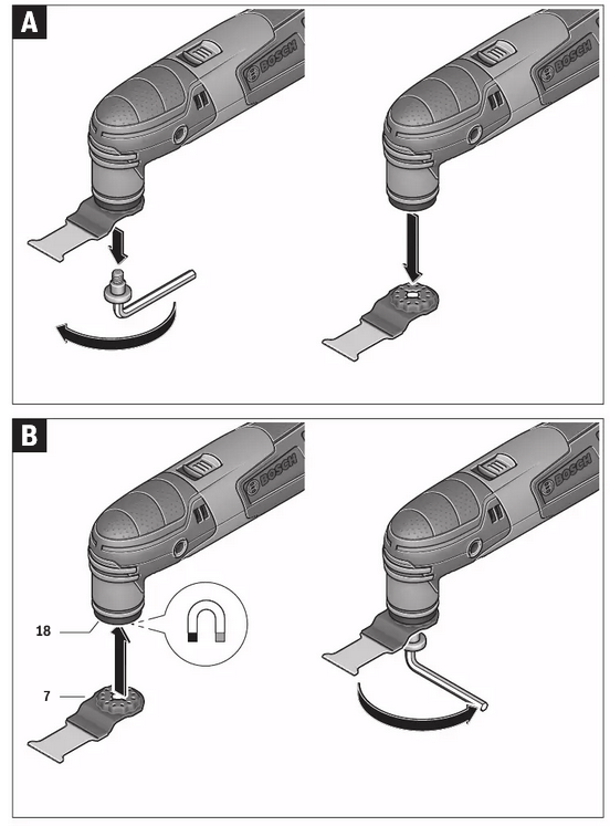 Montaje/sustituci&oacute;n de la herramienta/accesorio de aplicaci&oacute;n