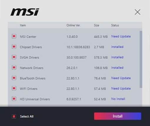Instalaci&oacute;n de Drivers con MSI Driver Utility Installer - Paso 2