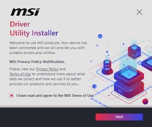 Instalaci&oacute;n de Drivers con MSI Driver Utility Installer - Paso 1