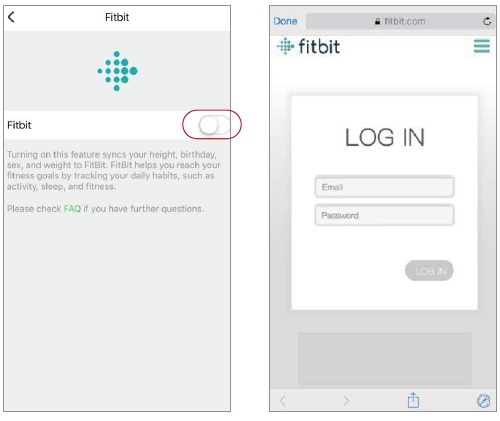 Conectar con otras aplicaciones de fitness - Fitbit - Paso 1
