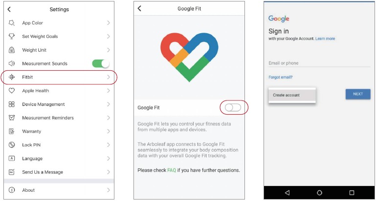 Conectar con otras aplicaciones de fitness - Google Fit - Paso 1