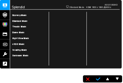 Men&uacute; OSD (visualizaci&oacute;n en pantalla) - Paso 1