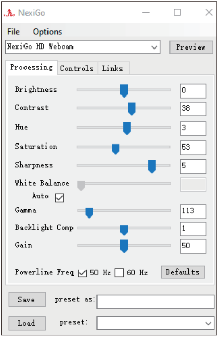INTERFAZ DEL SOFTWARE DE CONFIGURACI&Oacute;N DEL DISPOSITIVO NEXIGO