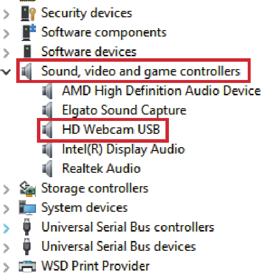 Verificaci&oacute;n de que la c&aacute;mara web est&aacute; conectada en un PC con Windows