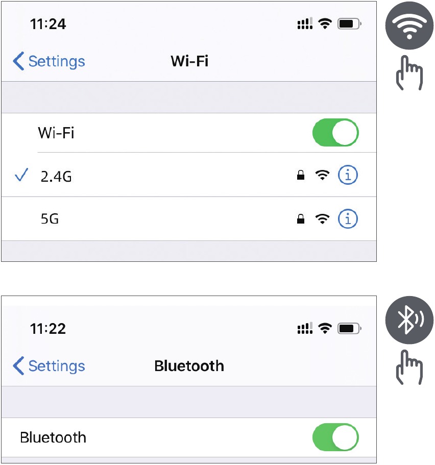 Encienda el Wi-Fi y el Bluetooth en su dispositivo