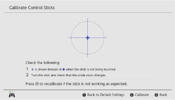 Calibraci&oacute;n de los joysticks - Paso 3