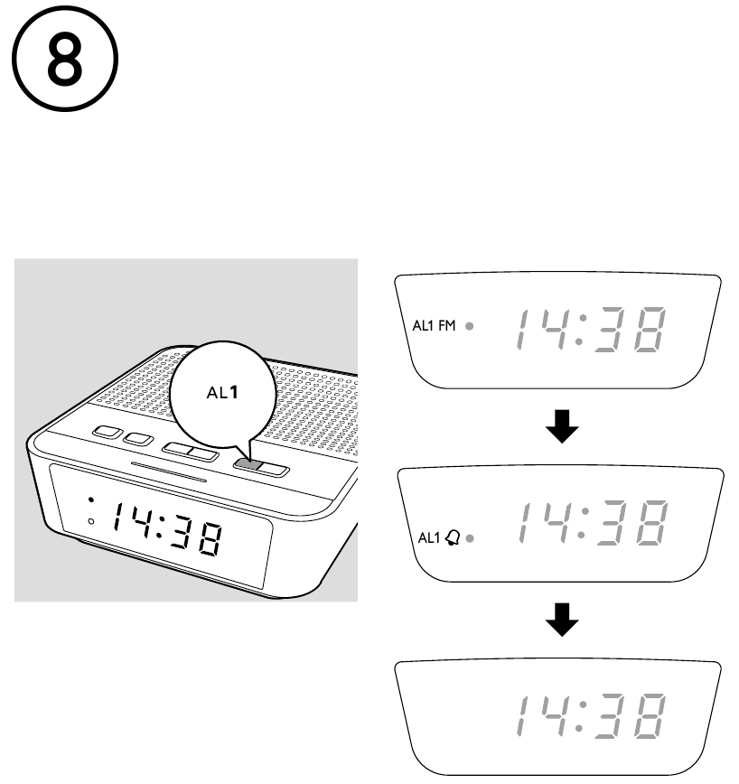 Seleccionar la fuente de la alarma