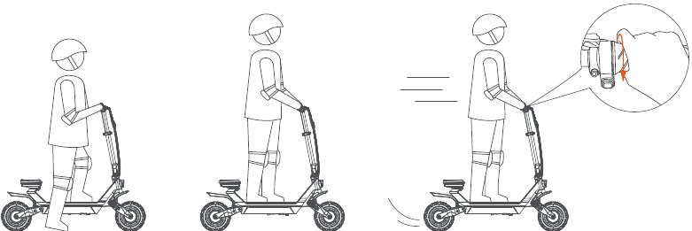 Primer viaje - Paso 6 - Uso en modo patinete el&eacute;ctrico