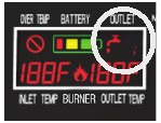 Pulse el bot&oacute;n Cabezal de ducha/Grifo hasta que el indicador LED del grifo LED 