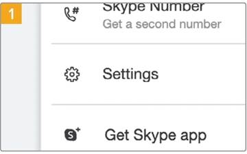 Configuraci&oacute;n de la c&aacute;mara web en Skype - Paso 1
