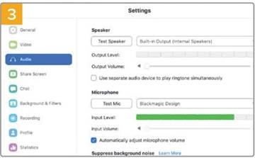 Configuraci&oacute;n de la c&aacute;mara web en Zoom - Paso 3
