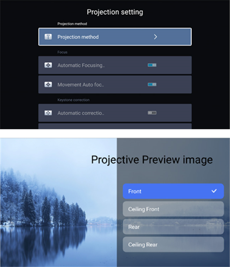 M&eacute;todo de proyecci&oacute;n