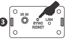 Tecla SYNC en la central RX2