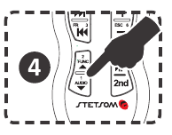 Primera tecla de la tabla en el control TX2