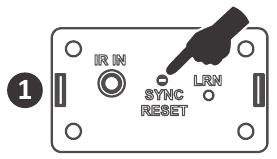 Tecla SYNC del RX2 central