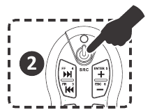 Bot&oacute;n de encendido o 2do y Encendido en el TX2