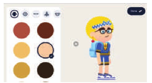 Creaci&oacute;n de un personaje y finalizaci&oacute;n de la configuraci&oacute;n en Google Kids Space
