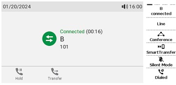 Transferencia de llamada a ciegas - Paso 1