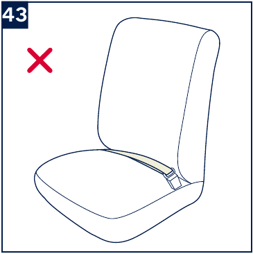 Nota sobre la instalaci&oacute;n en asientos de coche con cinturones abdominales