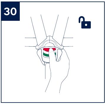 Uso del producto: sujeci&oacute;n del ni&ntilde;o - Paso 2