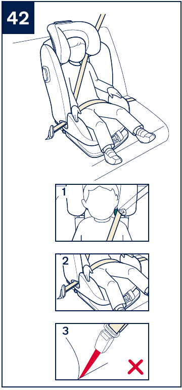Sujeci&oacute;n del ni&ntilde;o: instalaci&oacute;n/cintur&oacute;n de 3 puntos - Paso 2
