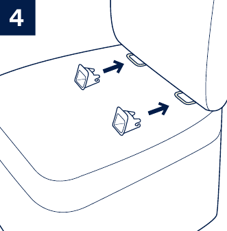 Instalaci&oacute;n: paso 2: coloque las gu&iacute;as ISOFIX