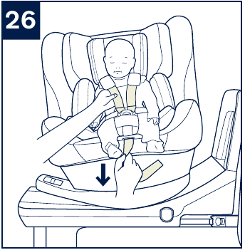 Sujeci&oacute;n del ni&ntilde;o: paso 1: gire el asiento