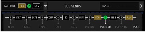 Pantallas principales - Secci&oacute;n BUS SENDS de la pantalla HOME