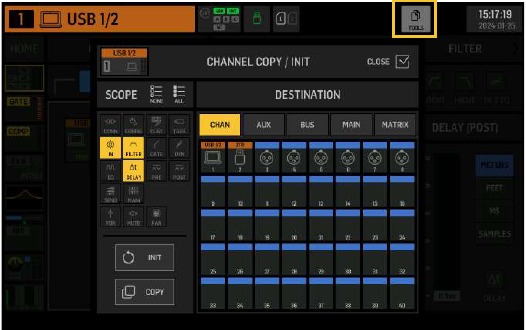 Pantallas principales - Pantalla UTILITY