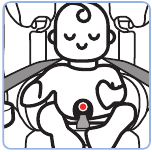 Coloque al ni&ntilde;o en la silla de coche