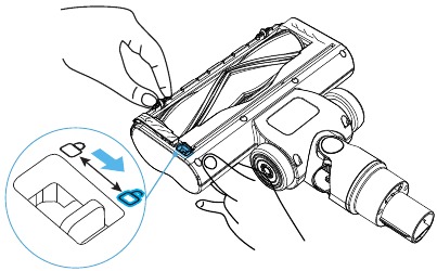 Limpiar el cabezal de limpieza motorizado - Paso 2