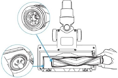 Limpiar el cabezal de limpieza motorizado - Paso 4
