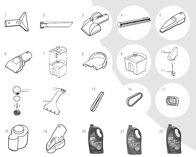 Imagen de las piezas de repuesto de BISSELL ProHeat